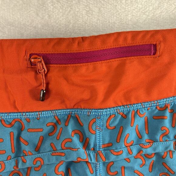 READ RARE Lululemon SeaWheeze Sz 6 Run Speed Shorts 2015 Cheetos Squiggles READ - Picture 5 of 12